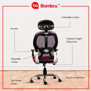 BAMBRO B016 OFFICE CHAIR WITH ADJUSTABLE ARMSET 1