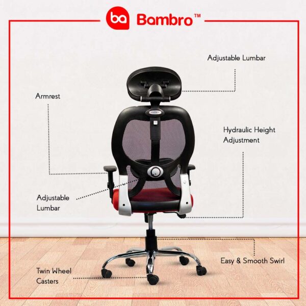 BAMBRO B016 OFFICE CHAIR WITH ADJUSTABLE ARMSET 1