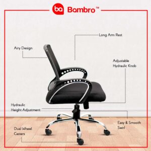 Bambro B020 Office Chair with Adjustable Armset