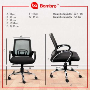 Bambro B020 Office Chair with Adjustable Armset