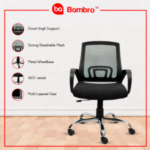 Bambro B020 Office Chair with Adjustable Armset